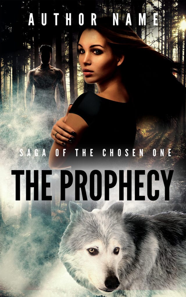 The Prophecy Saga of the Chosen One Professional Premade Supernatural Fantasy ebook cover design.