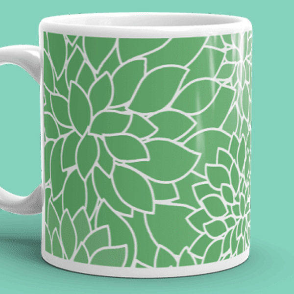 Abstract Leafy Green Mug