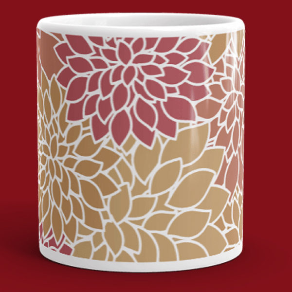 Abstract Leafy Multi-color Mug