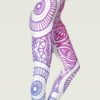 "Captivate Me!" Gradient Mandela Women's Leggings white pink purple yoga pants