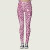 floral womens leggings colorful multicolor nature purple and white