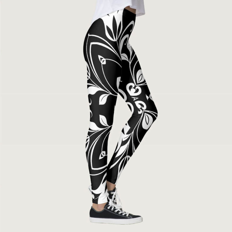 Bold Floral Butterfly Leggings, yoga butterfly leggings, cute yoga leggings, maternity yoga pants
