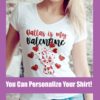 personalize valentine cat shirt