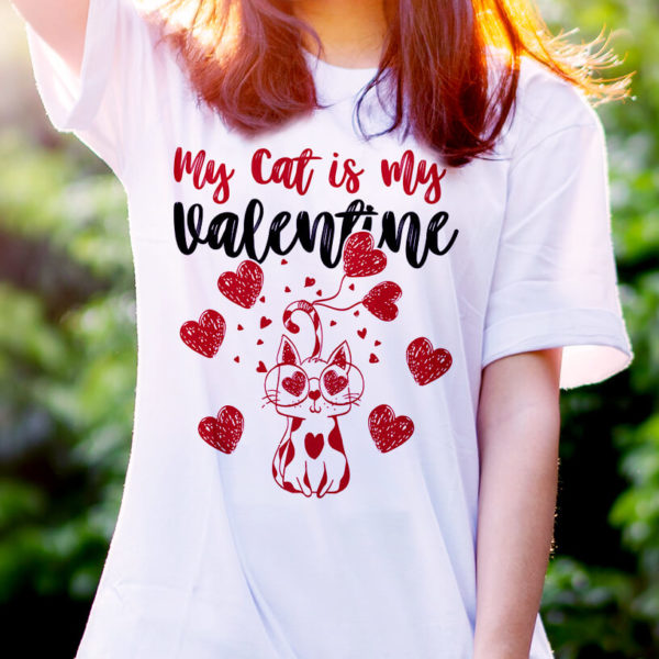 My Cat is my valentine cat lovers funny cat Shirt