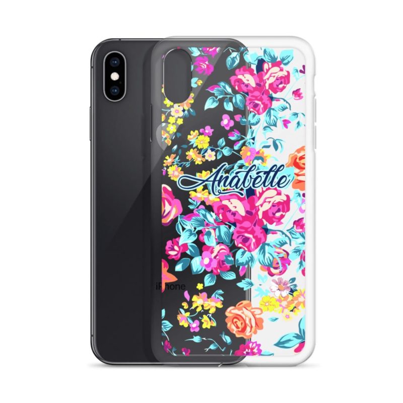 Colorful Watercolor Anemone Personalized iPhone Case