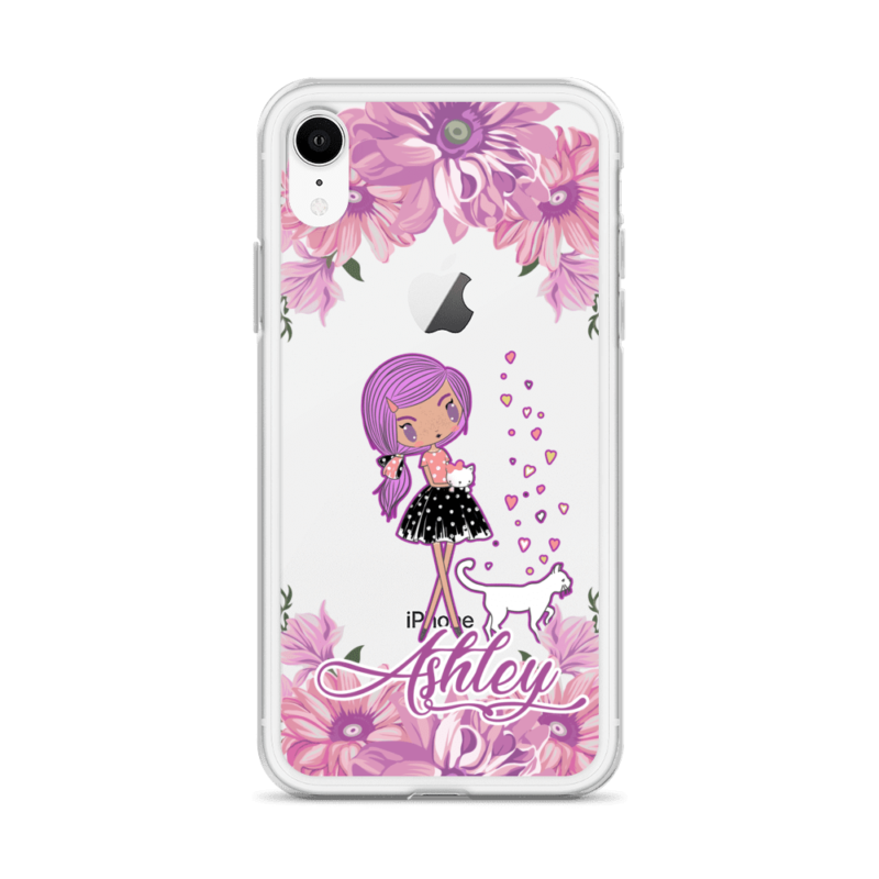 Personalized Kittens and Friends Peony iPhone Case
