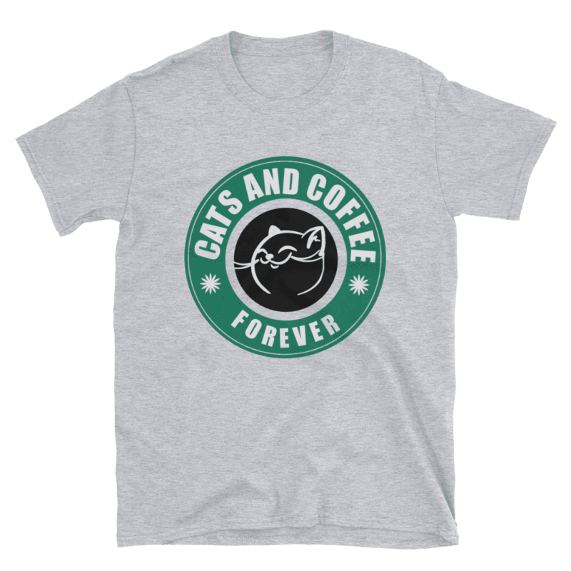 Cats and Coffee Forever T-Shirt