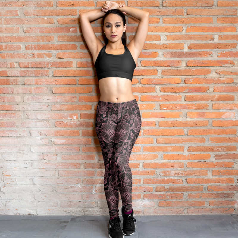 Black Pink Cosmos Leggings