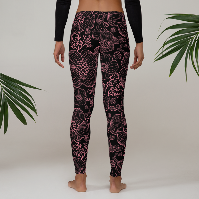 Black Pink Cosmos Leggings