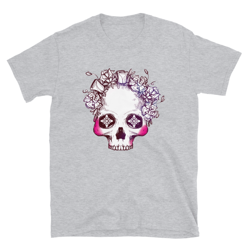 Floral Half Skull T-Shirt