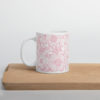 Pink Floral Hibiscus Rose Ceramic Coffee Mug