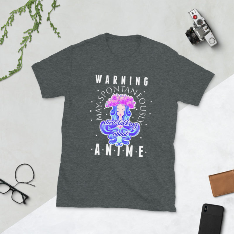 Warning May Spontaneously Start Talking About Anime Short-Sleeve Unisex T-Shirt