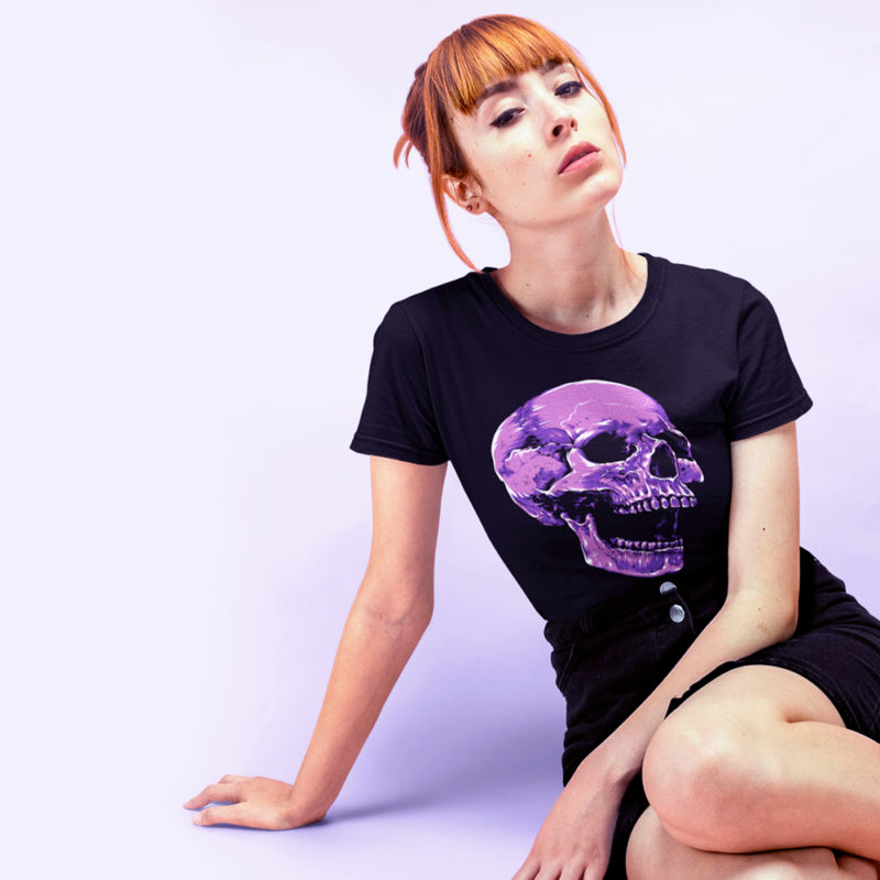 Screaming For You Purple Skull T-Shirt