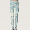Pale Blue Lily of The Incas Printed Yoga Leggings For Women