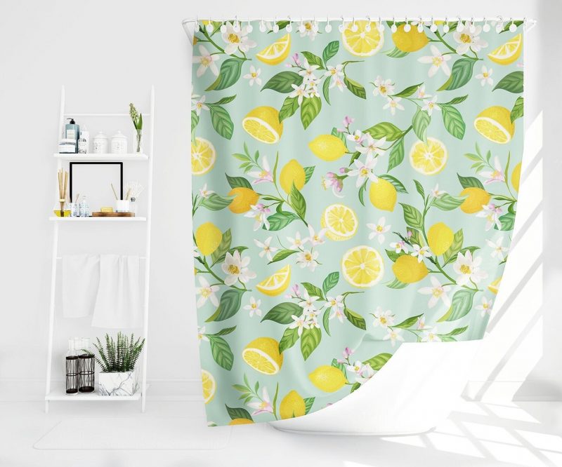 Lemon Citrus Shower Curtains