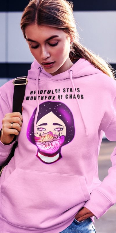 Pastel Gothic Headful of Stars Mouthful of Chaos Hoodie